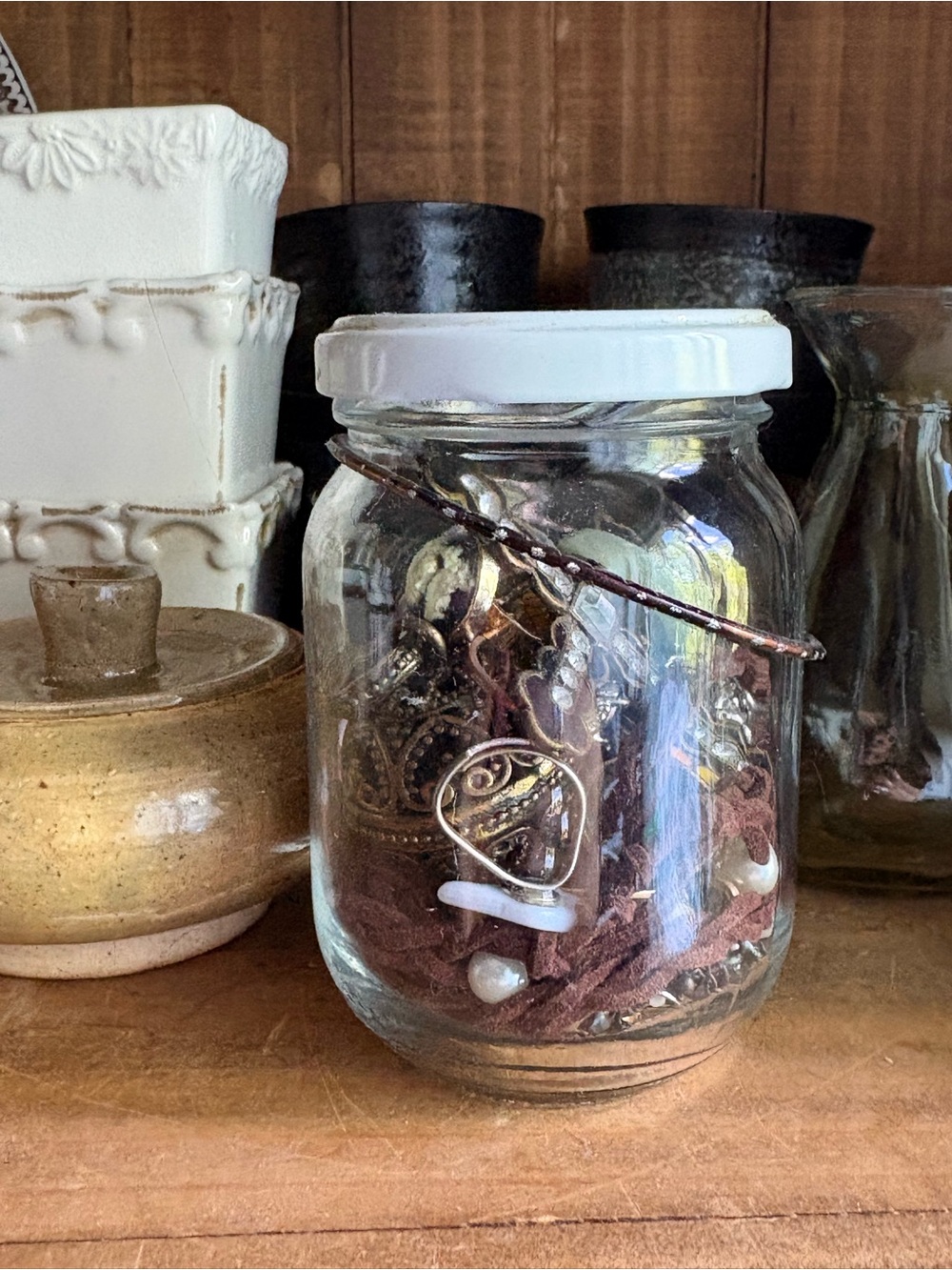 FUNKY COWBOY mystery jewelry jar - grunge, y2k, vintage